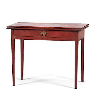 Country Game Table in Red Wash 