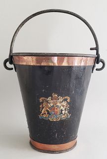 English Copper Banded Peat Bucket, 19th Century