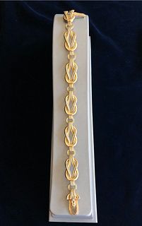 Vintage Ilias Lalaounis 18k Gold Hercules Knot Bracelet