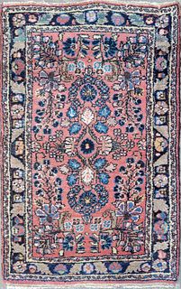 Vintage Sarouk Oriental Carpet Mat