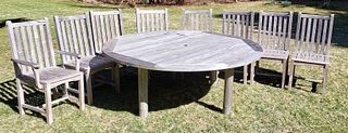 Barlow Tyrie and Outdoor Classics Teak Dining Table and Chairs