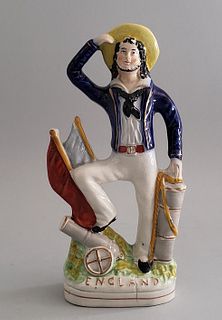 19th Century English Staffordshire Sailor Figurine