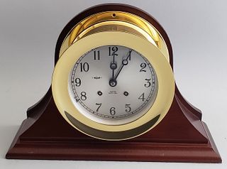 Vintage Brass Chelsea Ship's Bell Clock