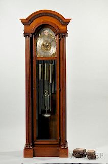 Waltham Mahogany Tubular Bell Chime Clock