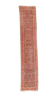 Antique Persian Hand Knotted Oriental Carpet Runner