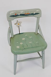 Gerry Scheide Decorated Nantucket Child's Chair