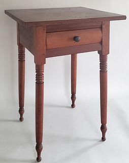19th Century American Sheraton One Drawer Work Stand