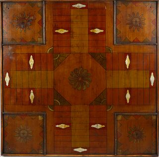 Antique Two Sided Painted Gameboard
