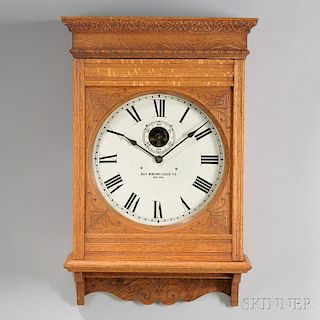 Self-winding Clock Company No. 10 Oak Gallery Clock