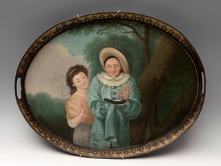 Tray. France, ca. 1800. 
Painted brass.
