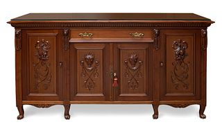 Provencal style sideboard. France, mid-20th century. Walnut wood.
