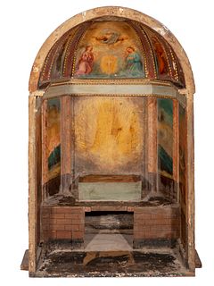 Portable Chapel, second half of the 19th century. 
In wood with paintings inside.
