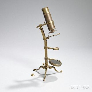Dellebarre-style Compound Monocular Microscope