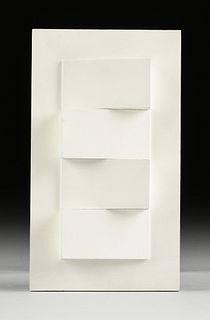 SIBYL EDWARDS (Canadian b. 1944) A CONSTRUCTIVIST SCULPTURE, "Four White Wedges," 1970,