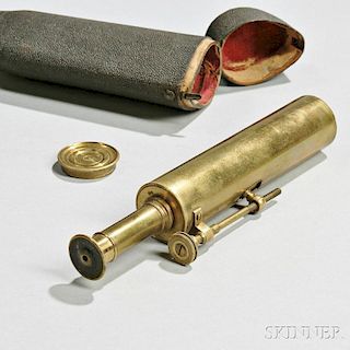 C. Stedman Lacquered Brass Pocket Reflecting Telescope