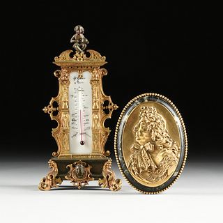 A GROUP OF TWO FRENCH ANTIQUE DESKTOP ACCESSORIES, 19TH CENTURY, 
