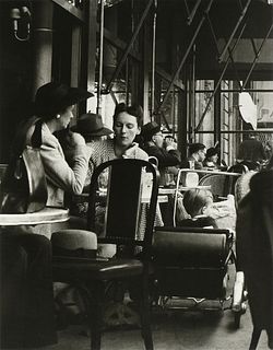 FERNE KOCH (American/Texas 1923-2011) A PHOTOGRAPH, "Cafe? de la Paix," PARIS, 1948,