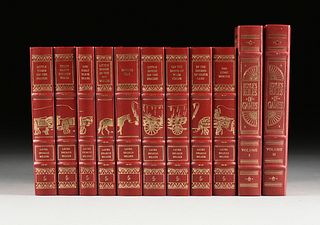A GROUP OF ELEVEN EASTON PRESS TITLES, "Little House on the Prairie: The Complete Set," BY LAURA INGALLS WILDER AND, "Hoyle's Rules of Games," NORWALK