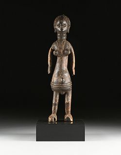 AN AFRICAN LUBA PEOPLE FEMALE BEAUTY FIGURE, DEMOCRATIC REPUBLIC OF THE CONGO, 19TH/20TH CENTURY, 