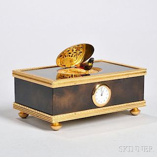 Reuge Singing Bird Box with Clock