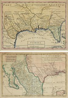 A GROUP OF TWO 18TH CENTURY MAPS OF THE AMERICAS, LONDON AND PARIS, 1736-1780,