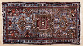 Semi-antique Shiraz carpet, 6'5'' x 3'6''.