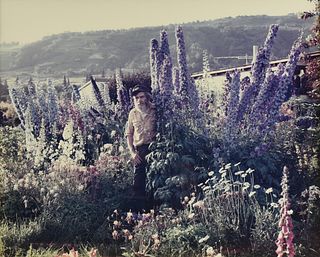 JOEL STERNFELD (American b. 1944) A PHOTOGRAPH, "A Blind Man in His Garden," HOMER, ALASKA, 1984,
