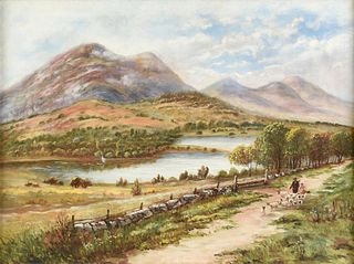 circle of CHARLES LESLIE (English 1835-1890) A SCOTTISH SCHOOL PAINTING, "The Lows of Perthshire, Scotland," CIRCA 1890,