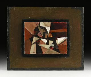 DAVID ADICKES (American/Texas b. 1927) A PAINTING, "Golden Triangles," 2011,