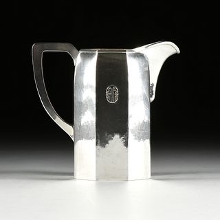 A LEBOLT STERLING SILVER FIVE PINT PITCHER, MARKED, CHICAGO, EARLY 20TH CENTURY,