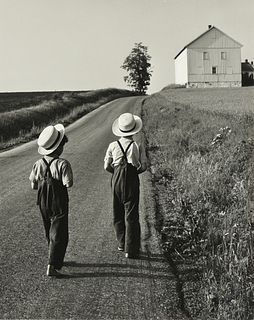 GEORGE A. TICE (American b. 1938) A PHOTOGRAPH,  "Two Amish Boys," LANCASTER, PENNSYLVANIA, 1962,