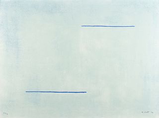 WILLIAM SCOTT (British 1913-1989) A PRINT, "Blue Field," FROM "A Poem for Alexander," 1972,