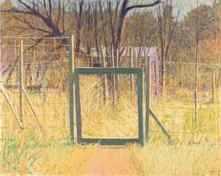 WILLIAM ANZALONE (American/Texas b. 1935) A PAINTING, "Lou's Gate,"