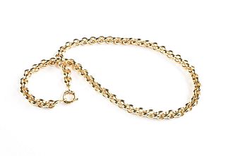 AN ITALIAN 14K YELLOW GOLD NECKLACE, 