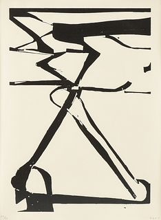 RICHARD DIEBENKORN (American 1922-1993) A PRINT, "Double X," 1987,