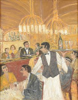 ROBERT NALY (Swiss 1900-1983) A PAINTING, "La Brasserie de Paris," 