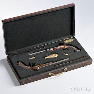 Cased Set of French Target Pistols