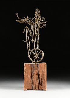attributed to WILLIAM TURNBULL (Scottish 1922-2021) A SCULPTURE, "Unicycle,"
