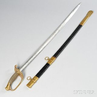 Identified Model 1850 Foot Officer's Sword and Scabbard