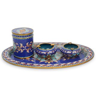 Chinese Cloisonne Smokers Set