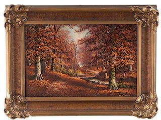 A Bridge in Autumn by William McKendree Snyder 