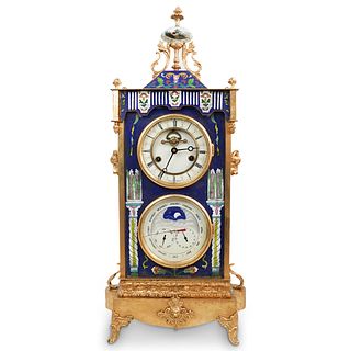 Chinoiserie Cloisonne Mantel Clock