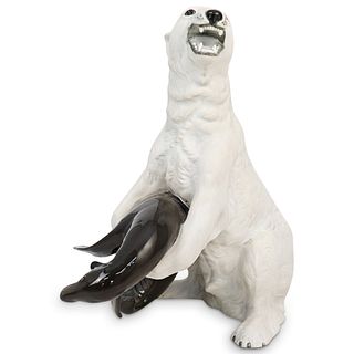 Italian Porcelain Polar Bear Sculpture