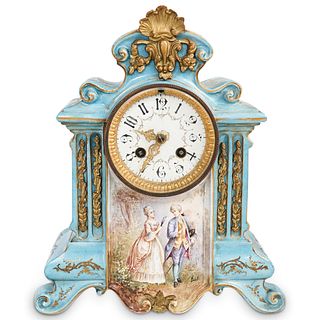 Jacob Petit Porcelain and Bronze Mantel Clock
