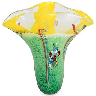 Murano Millefiori Glass Vase
