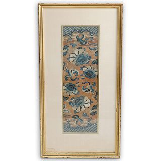 Framed Antique Chinese Embroidery Panel