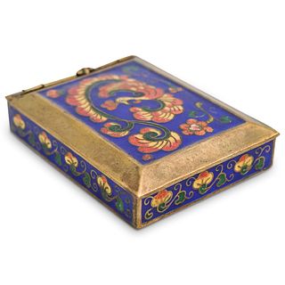 Enameled Brass Chinese Lidded Box