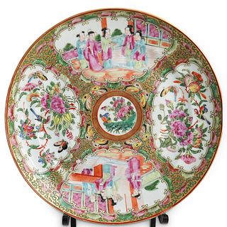 Antique Chinese Rose Medallion Porcelain Plate