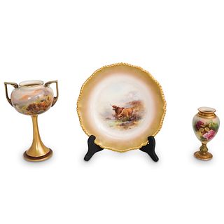 (3 pc) Royal Worcester Porcelain set