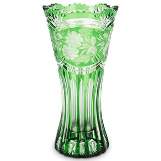 Lausitzer Bleikristall Cut Glass Vase